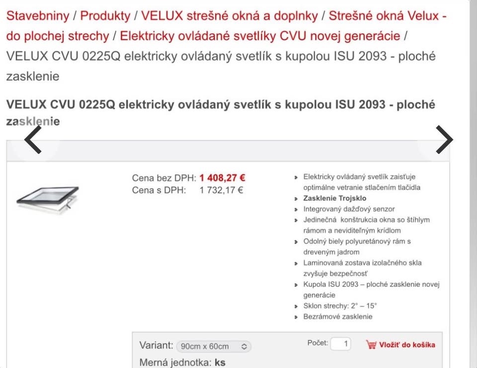 Velux svetlik 0225q