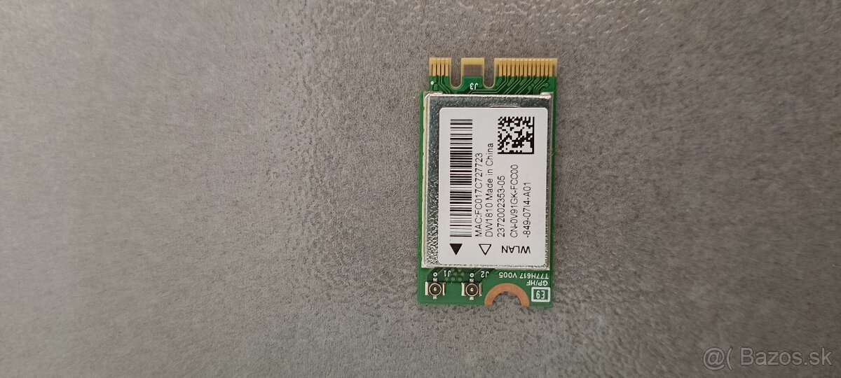 Qualcomm DW1810 QCNFA435 M.2 WiFi karta