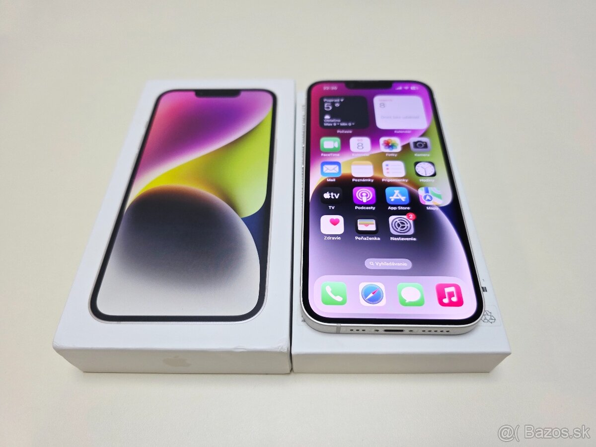 APPLE IPHONE 14 128GB STARLIGHT ZDRAVIE BATERKY 100%