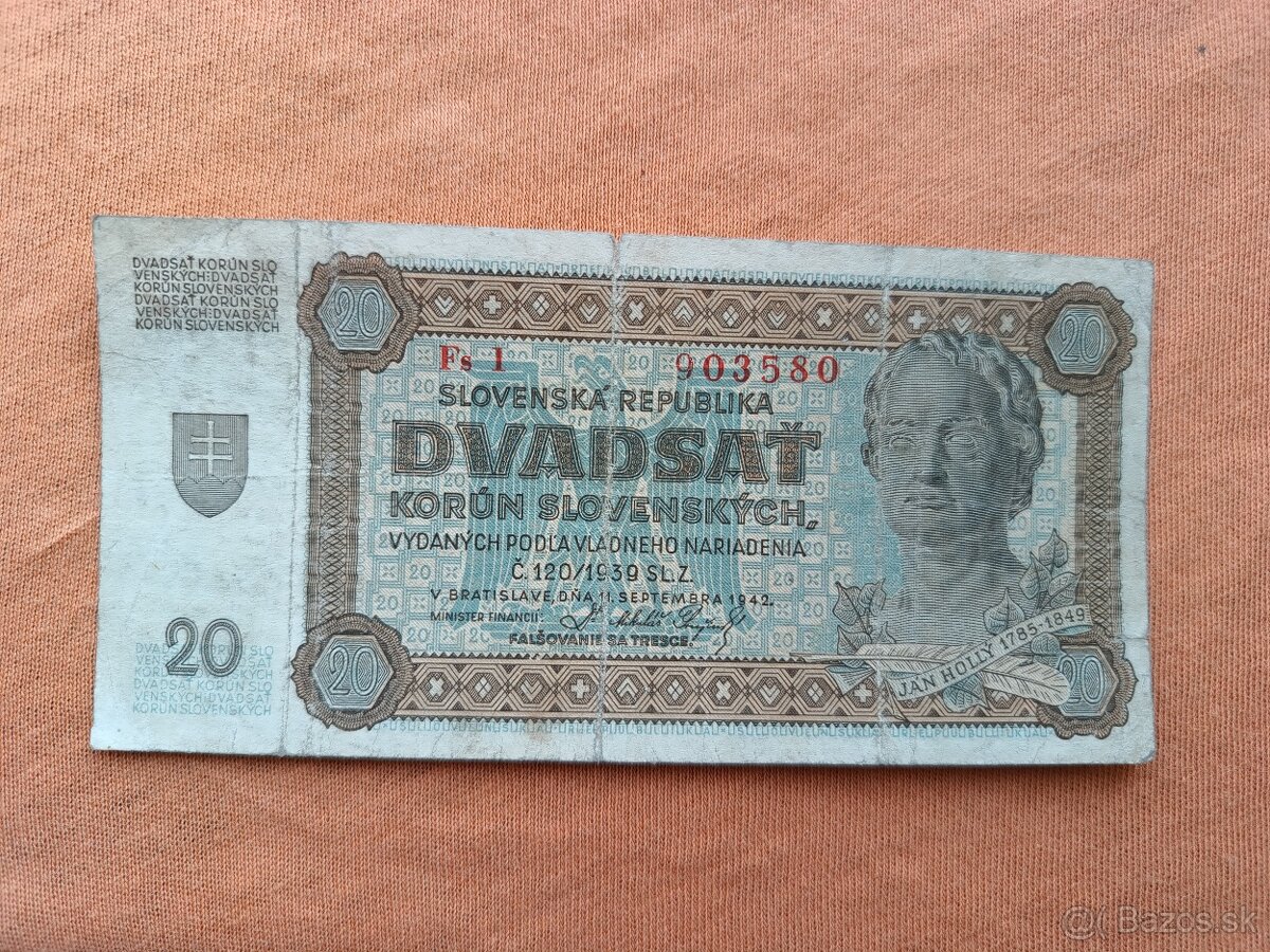 Bankovky ČSR - 20