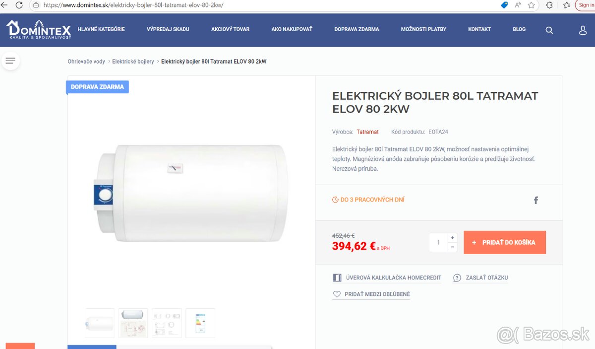 Novy elektricky boiler 80 litrovy Stiebel Eltron elektricky.