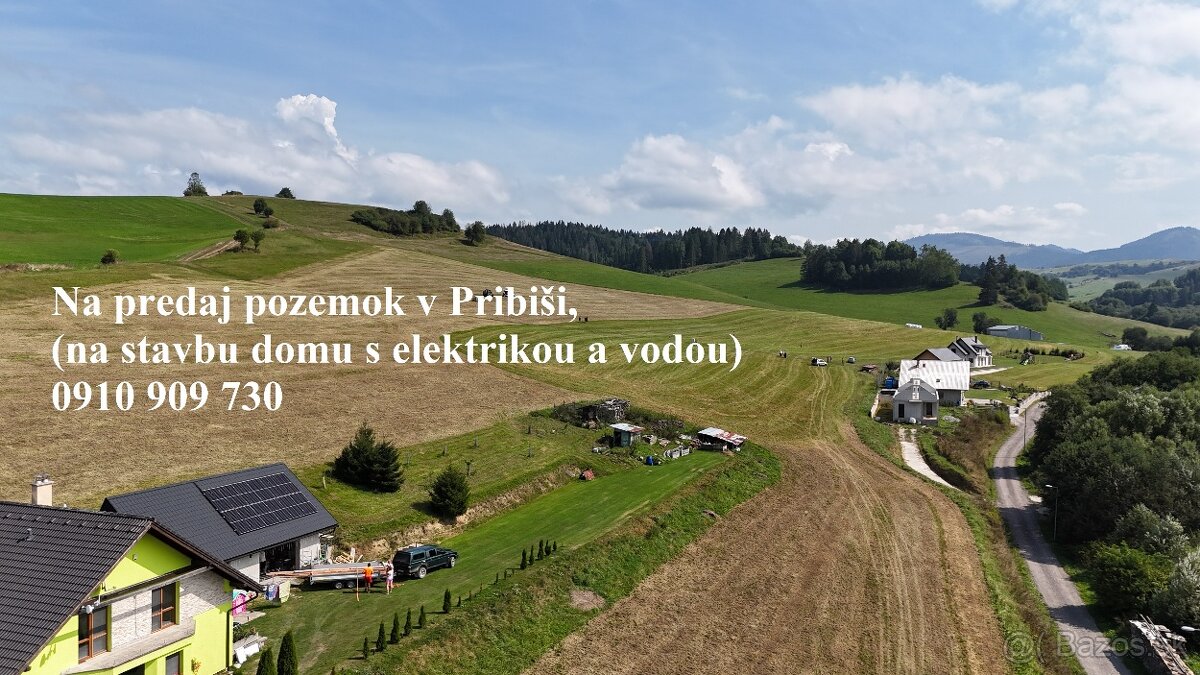 Na predaj pozemok Dolný Kubín, Pribiš (454 m2)