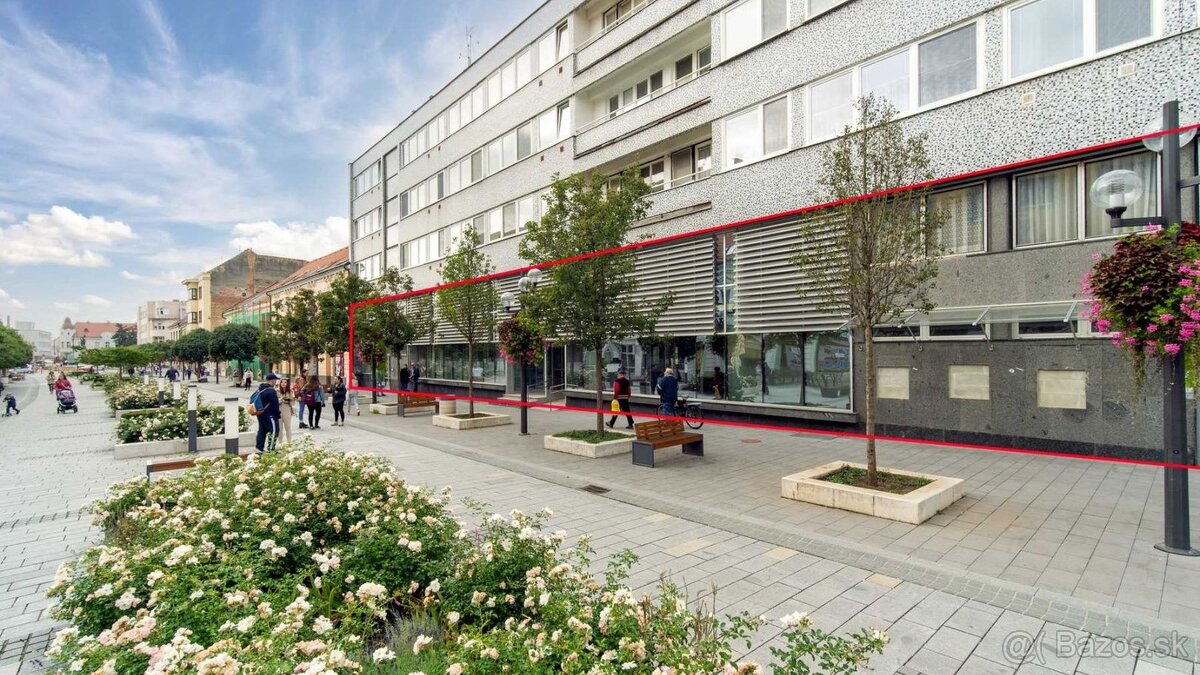 Na prenájom obchodné priestory na pešej zóne v centre mesta
