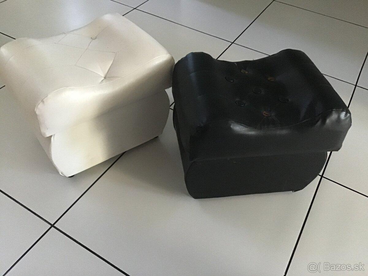 2ks taburetky biela/čierna