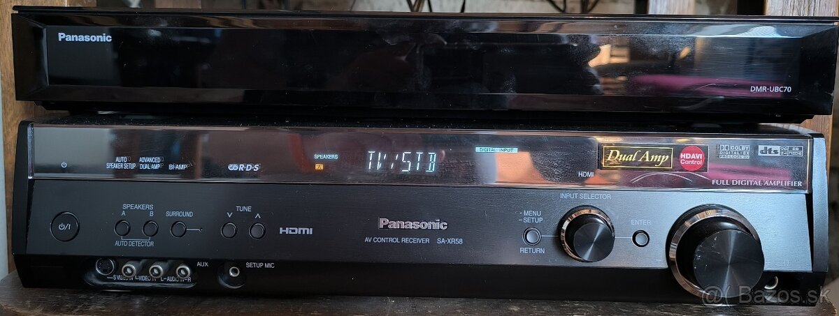 Zesilovač/receiver Panasonic SA-XR58,7x100W,HDMI, včetně DO