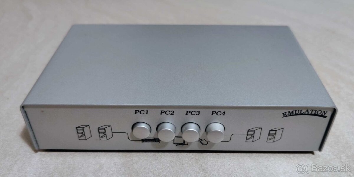 ✔️ kvm switch pre 4 pocitace a 1 monitor