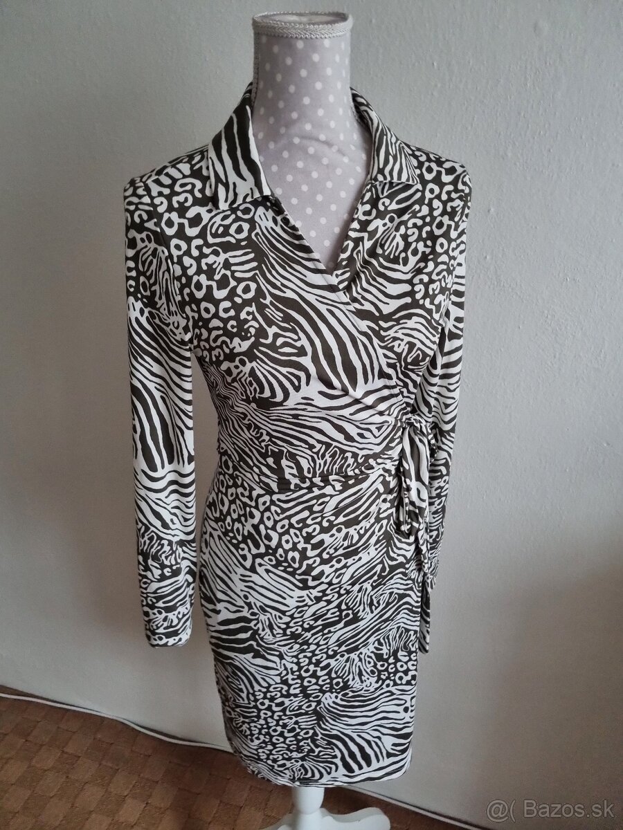 nové olivovo-biele zavinovacie šaty Orsay veľ. M