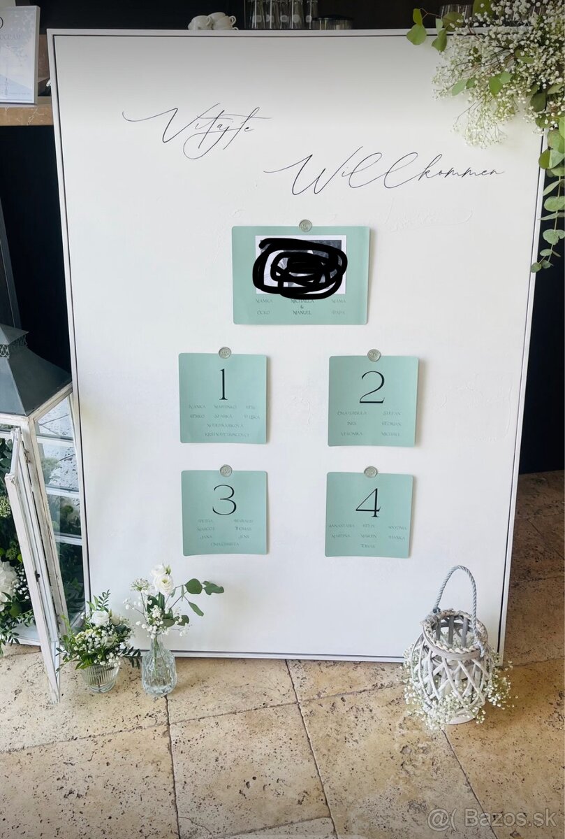 Uvítacia tabuľa (na svadbu)