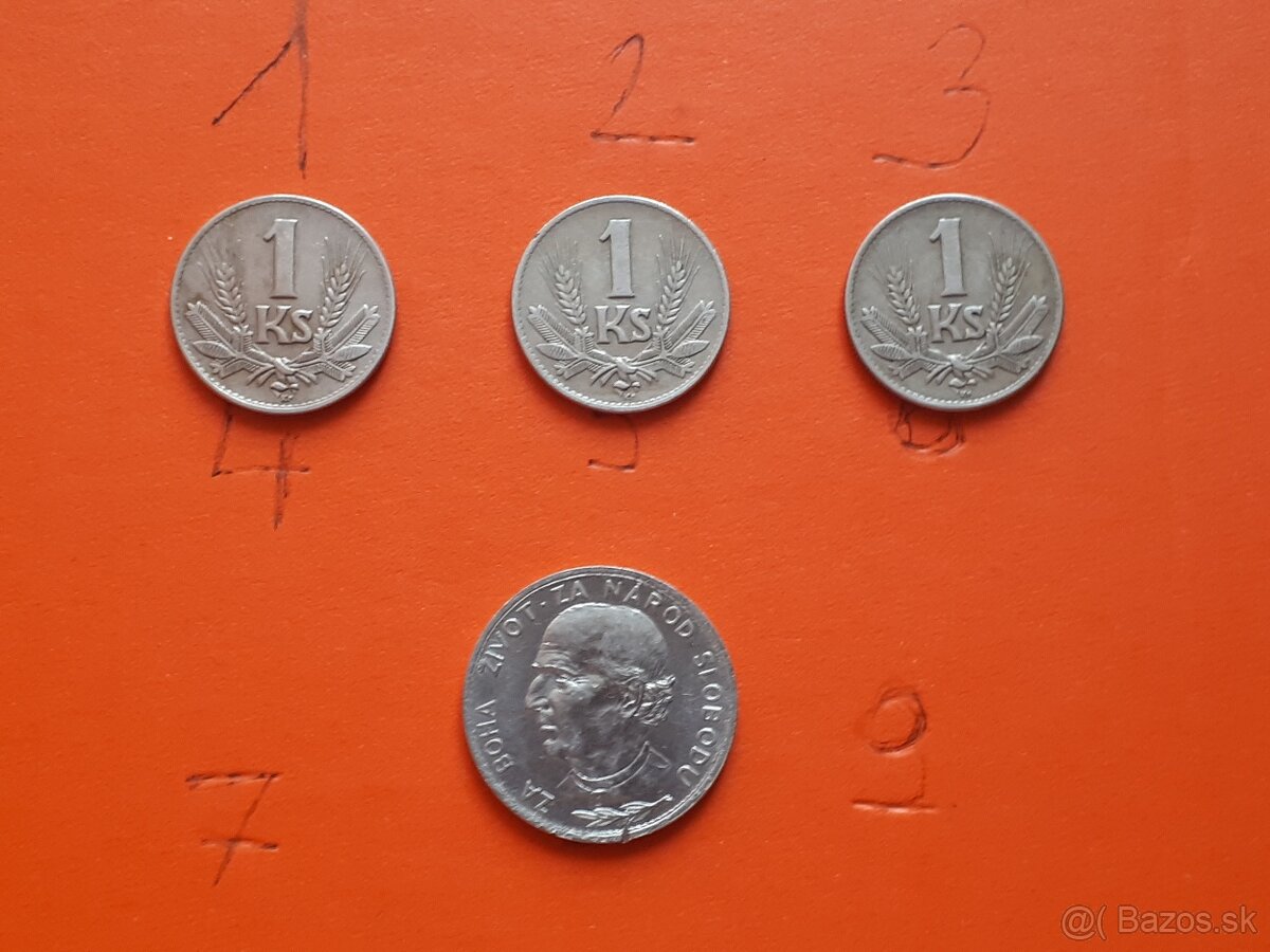 Ponúkam na predaj mince SŠ 1939-1945