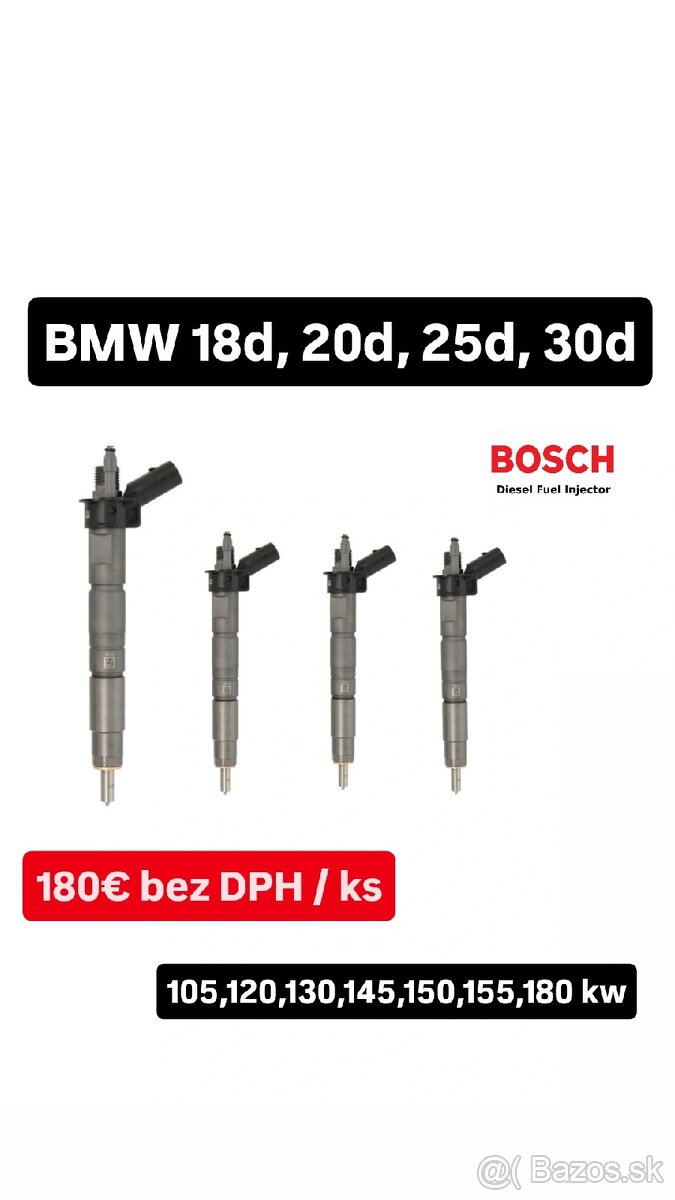 Vstrekovače BOSCH BMW 320d,330d,530d,X3,X5 - 130,145,180kw