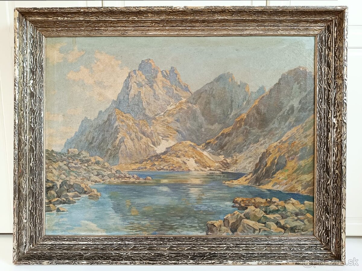 Obraz Bedřich Holáček Vysoké Tatry, olej na plátne 89x114