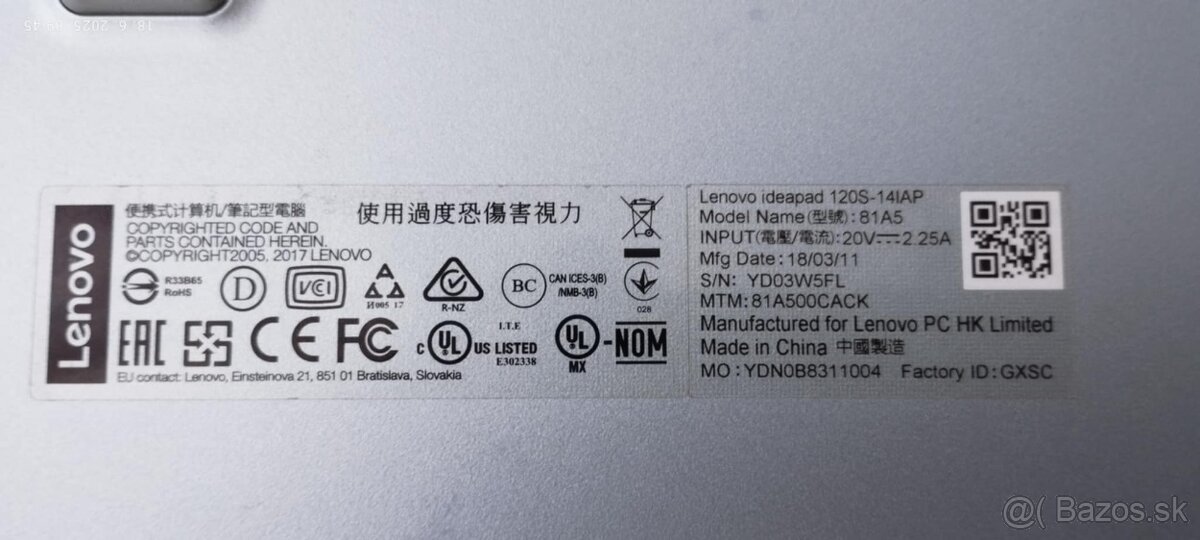 Lenovo IdeaPad 120S-14IAP