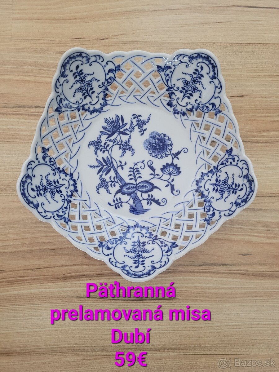 Dubí päťhranná prelamovaná misa