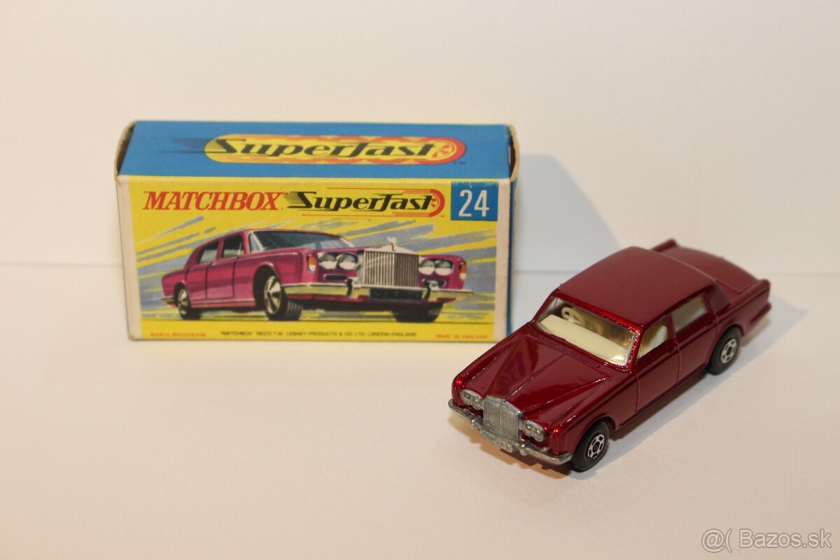 Matchbox SF Rolls Royce silver shadow-pink base