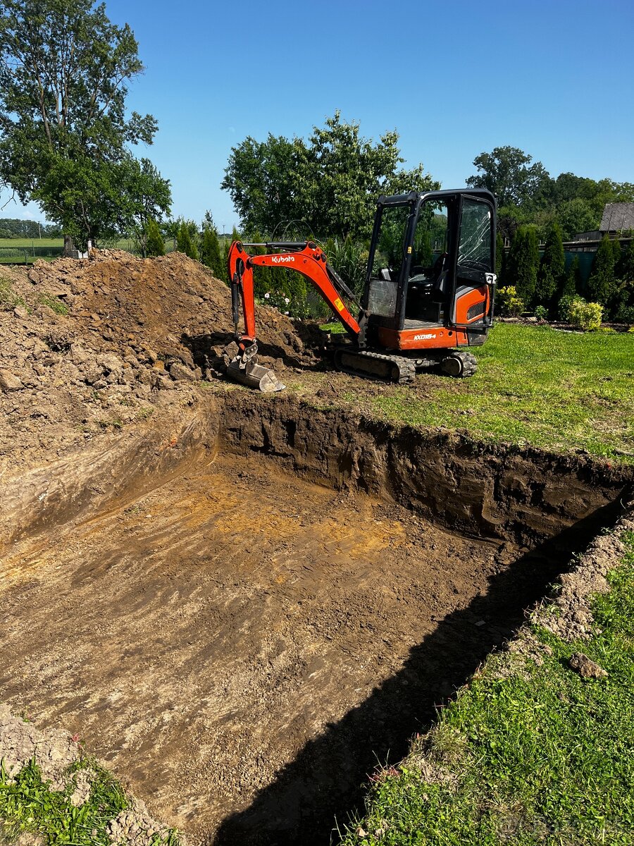 Zemné a výkopové práce, Minibager, nákladná doprava bager
