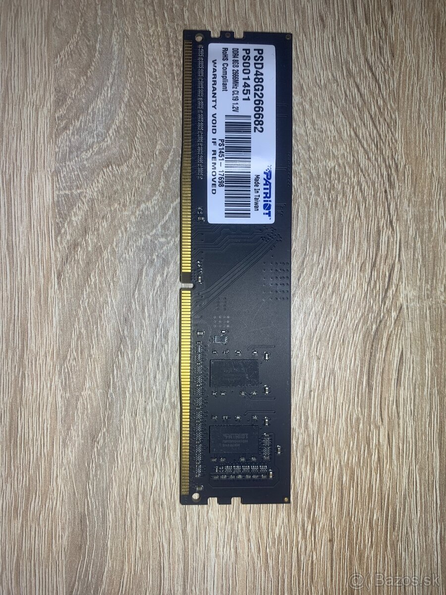 -Predávam pamäťovu Ramku - Patriot DDR4 8GB 2666MHz CL19 PSD