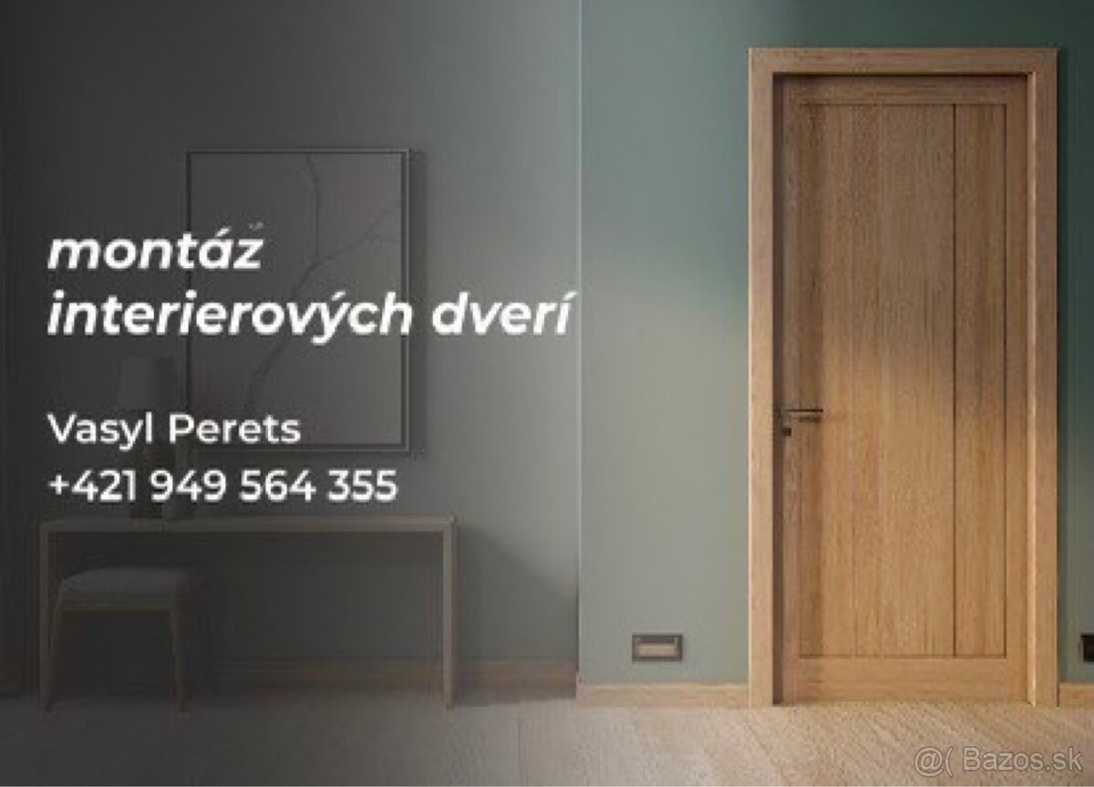 Kvalitný montáž interiérových dveri