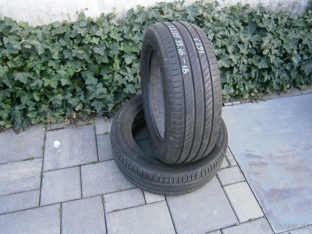 Predám 2x letné pneu Michelin 205/55 R16 91VXL
