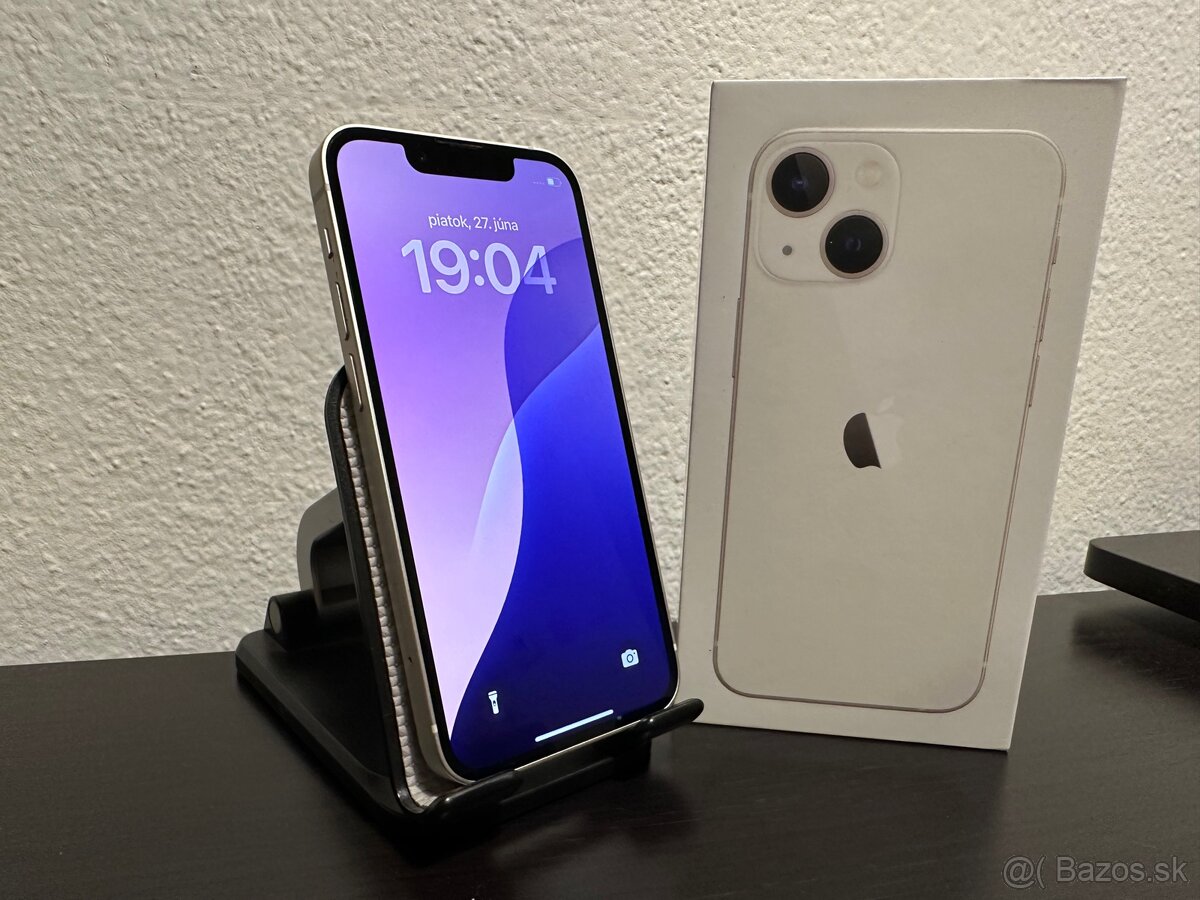 iPhone 13 Mini Biely 100% Zdravie Batérie TOP STAV