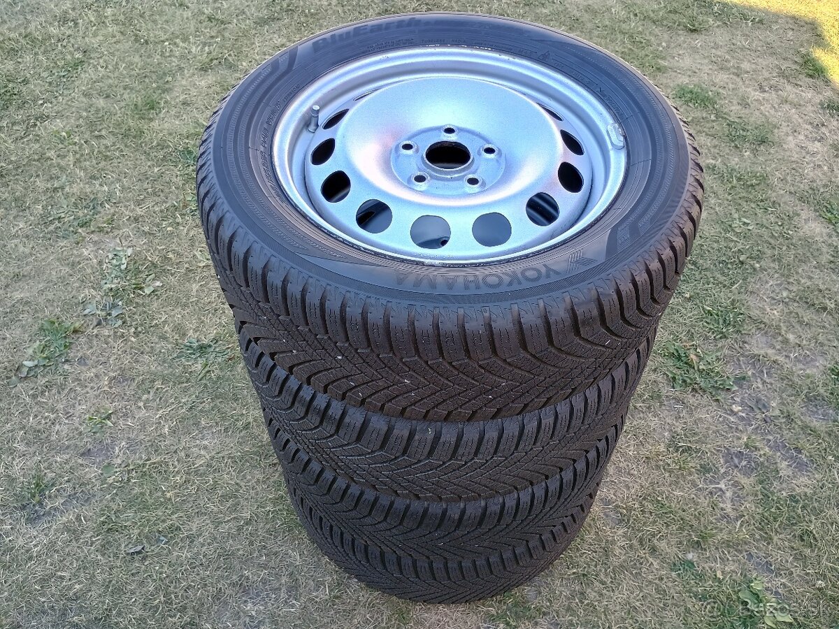 Sada kolies VW Caddy, plechové disky + pneu 205/55 R16