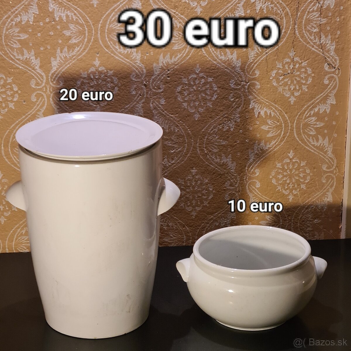 Keramický sud a misa