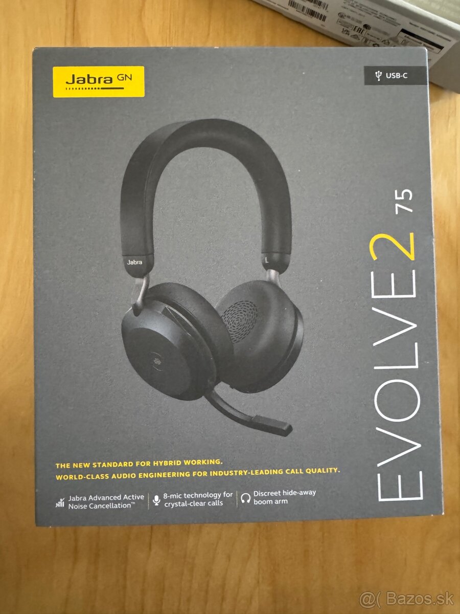 Jabra Evolve2 75 ANC bluetooth sluchadla