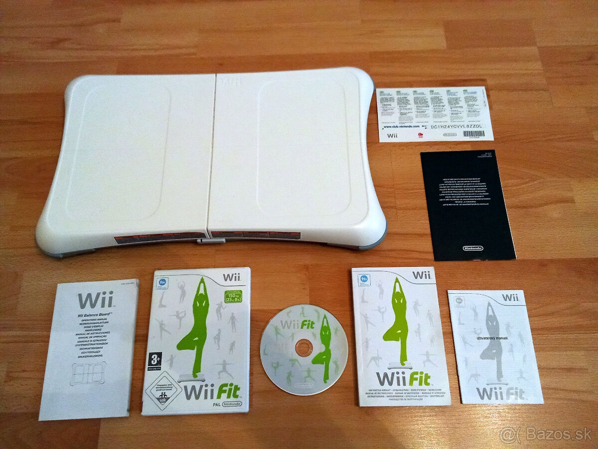 Nintendo Wii-Balančná podložka Wii Fit board + hra WiiFit +