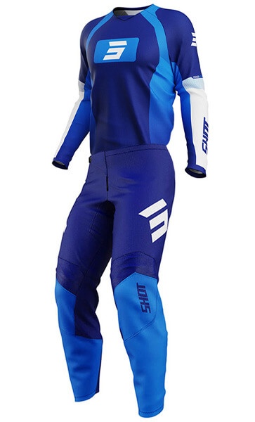 SHOT sve.modrý komplet nohavice dres