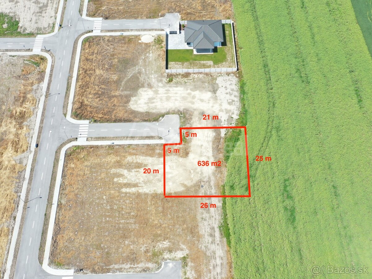IDEÁLNY TVAR, IDEÁLNA VÝMERA STAVEBNÝ POZEMOK 636 m2…
