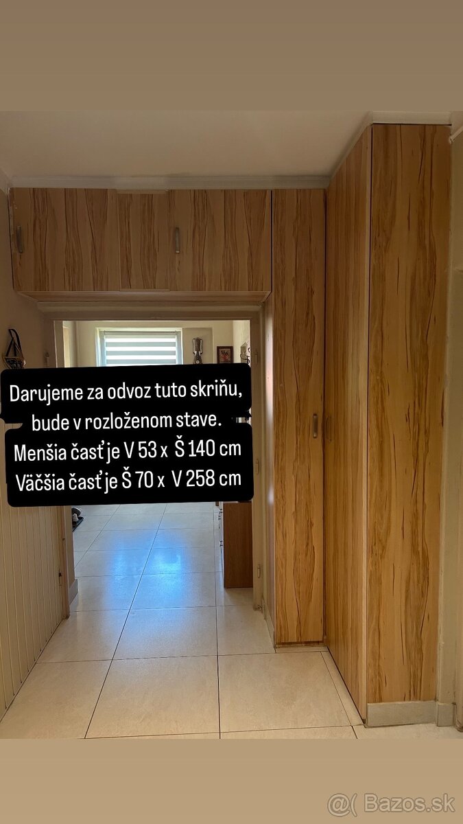 Skriňa za odvoz