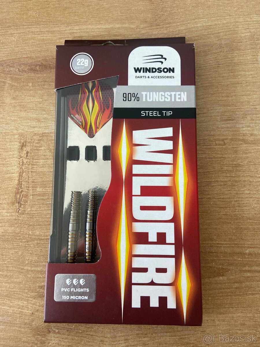 Šipky steel:Windson Wildfire 90%tungsten