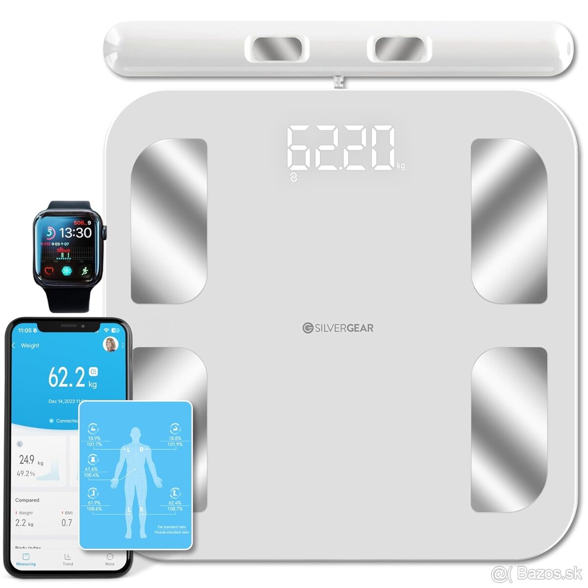 Diagnostická Smart osobná váha s rukoväťou / APP