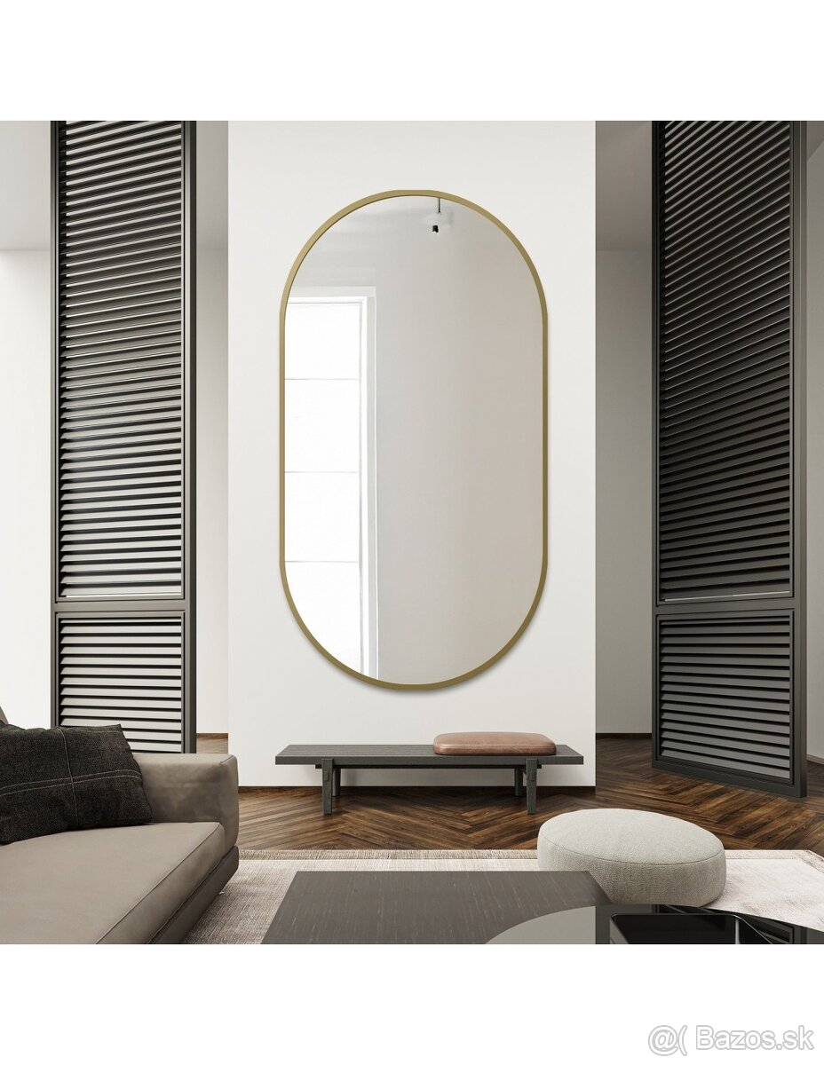 Nové oválne zrkadlo v s LED osvetlením Alfaram