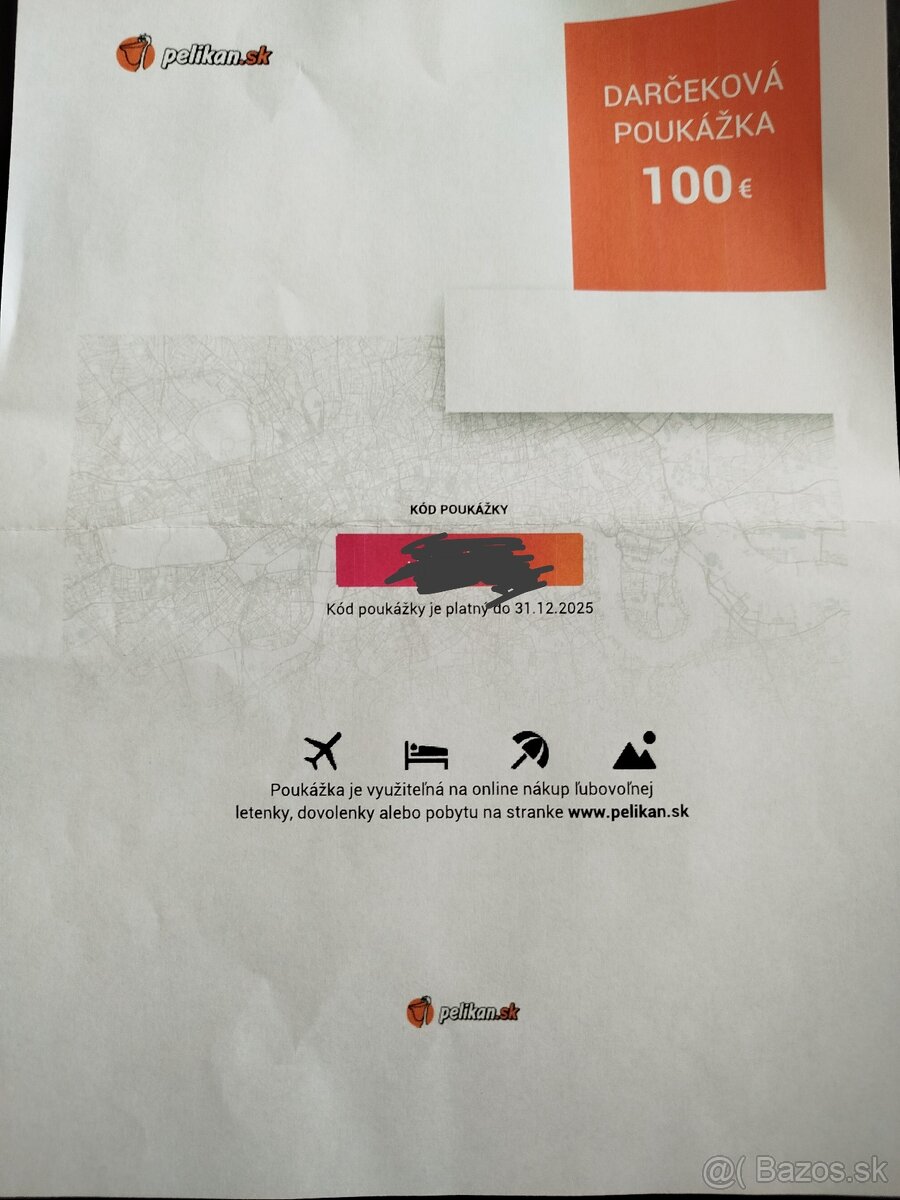 Predám zľavový kupón v hodnote 100€ na pelikan.sk
