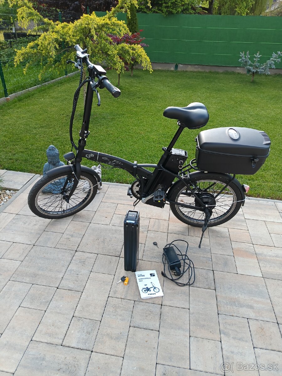 Elektrobicykel skladací 2x akumulátor+ kufor