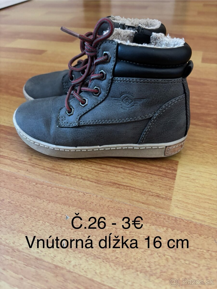 Chlapčenské zateplené tenisky