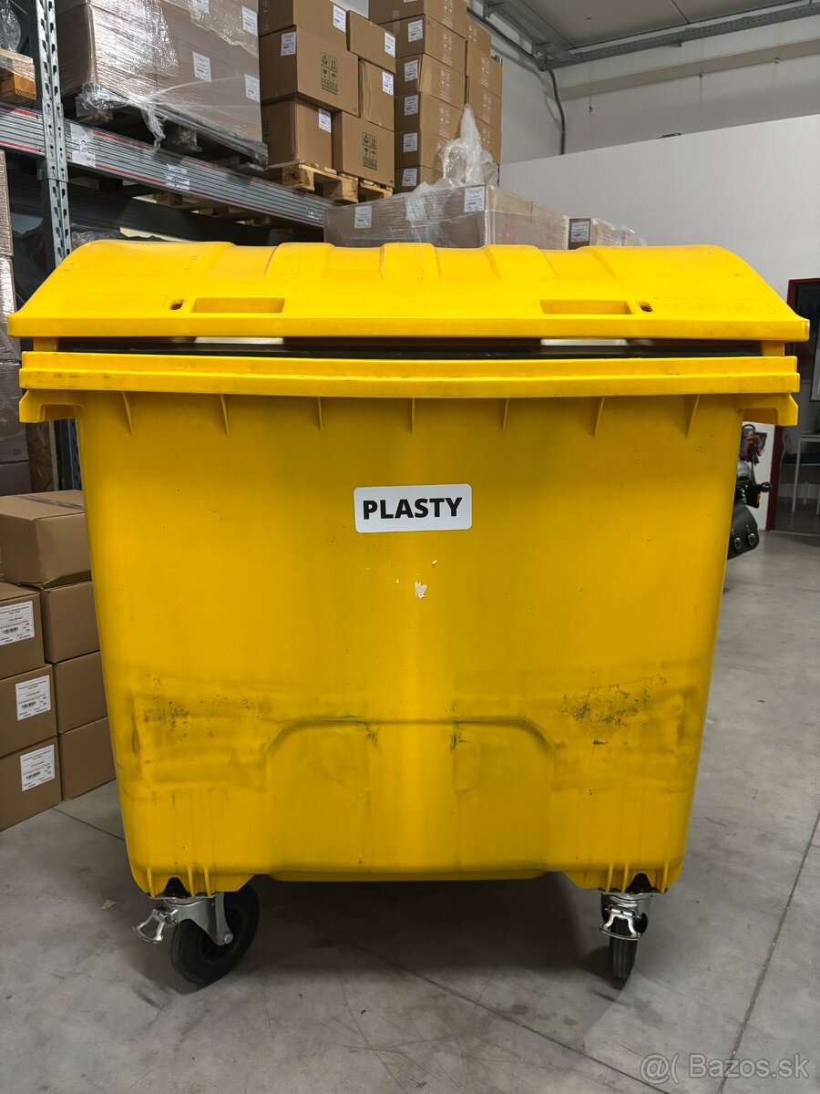 REZERVOVANÉ - Plastové kontajnery 1100L – na papier a plasty
