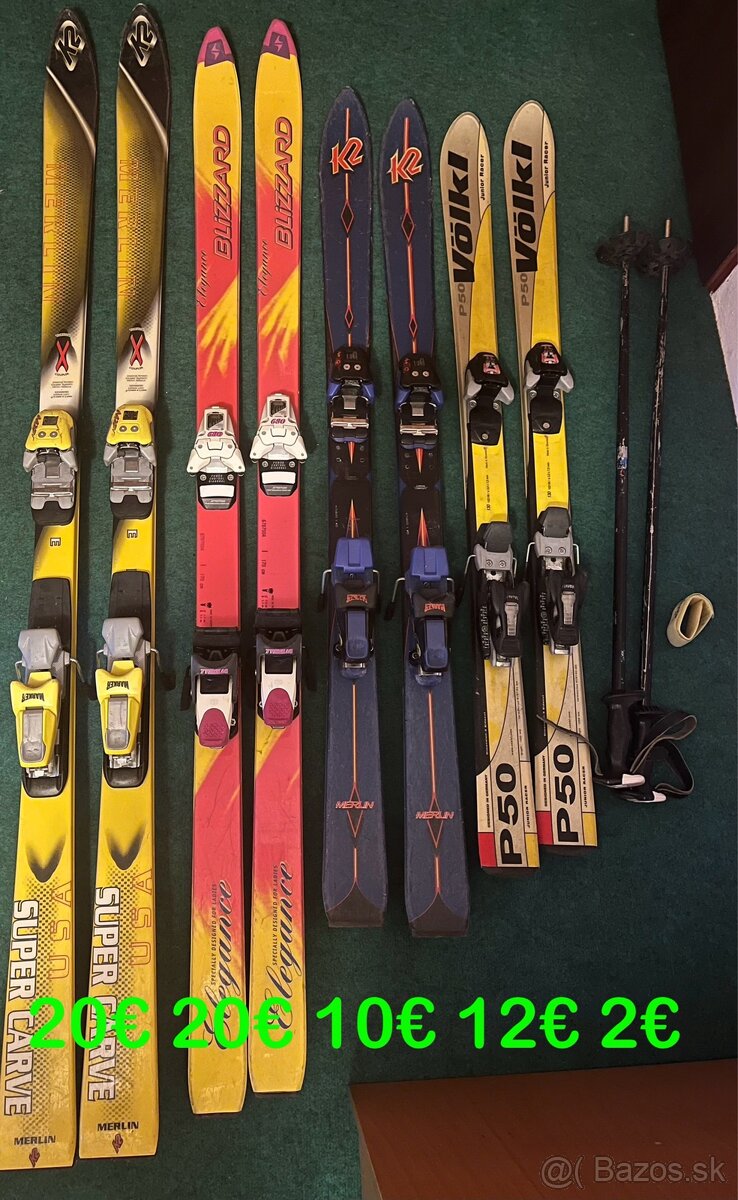 Set lyží - lyže 180 170 140 130cm