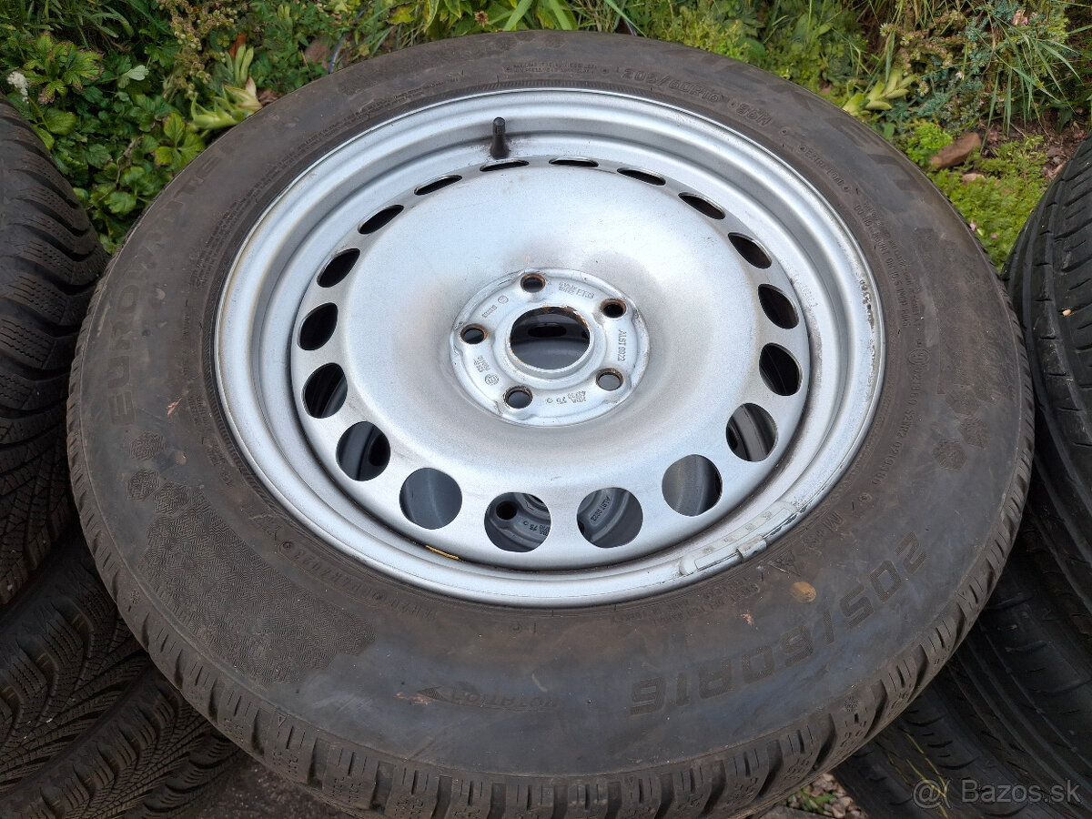 plechové disky "VW" 5x112 16" pneu 205/60 r16