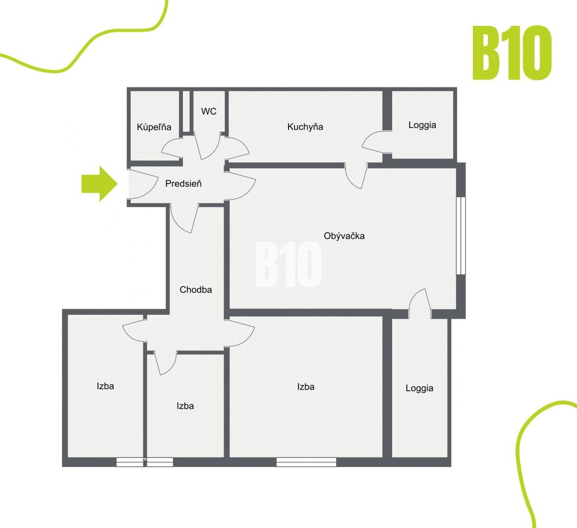 3,5-IZBOVÝ BYT V PÔVODNOM STAVE NA TRÁVNIKOCH - ul. MARTINČE