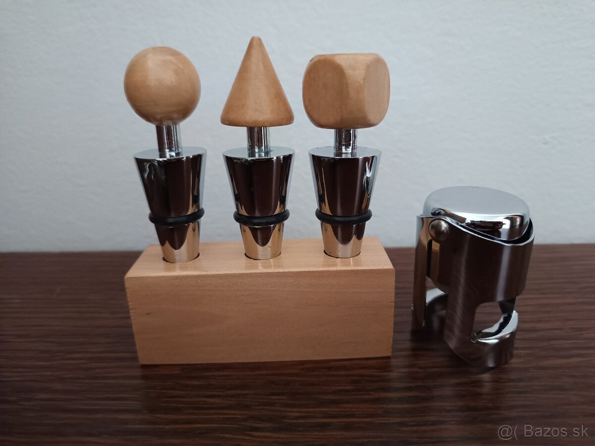 Sada uzáverov na víno + uzáver na šumivé víno