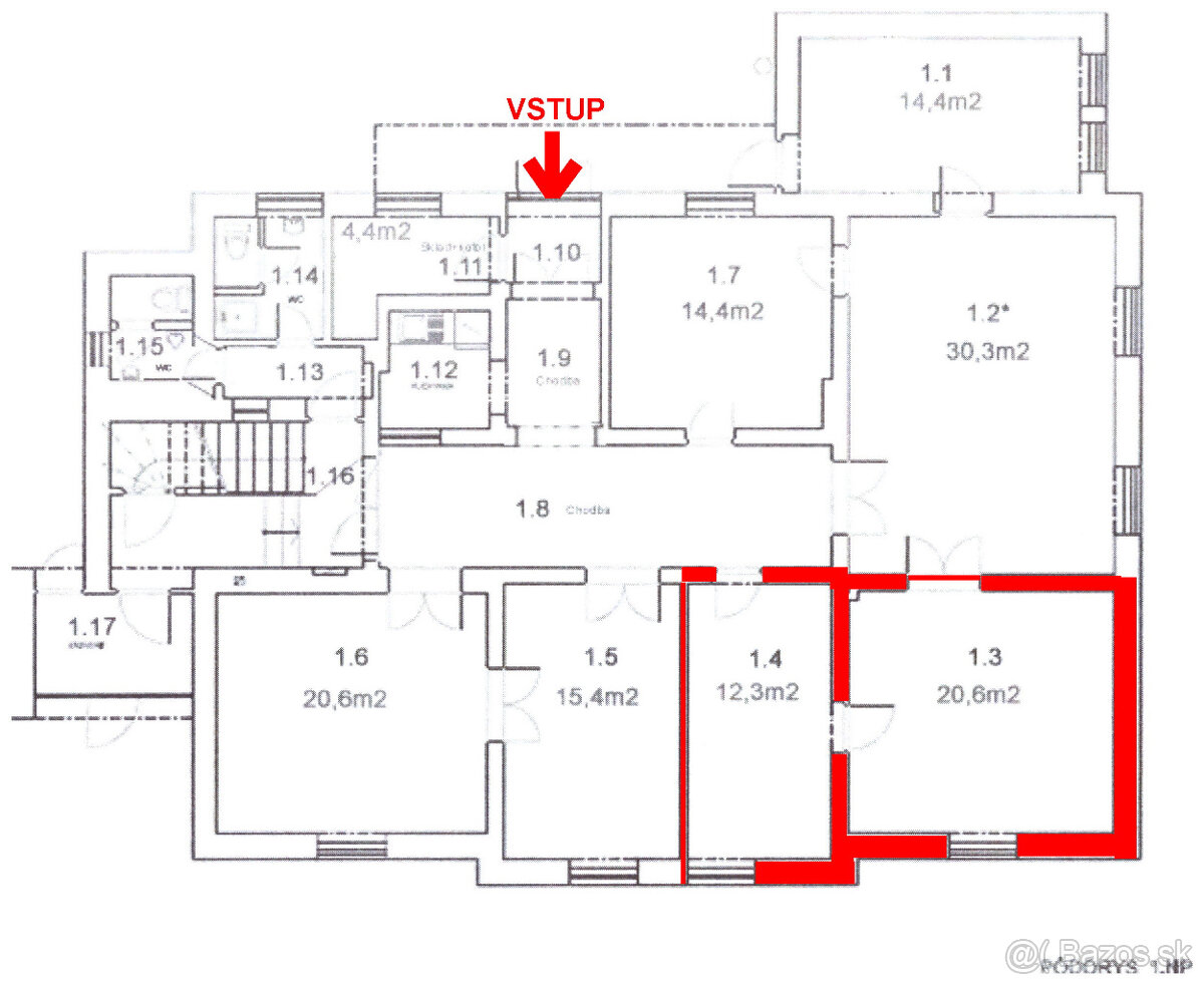 ✔️ 2 prepojené kancelárske miestnosti s parkovaním.