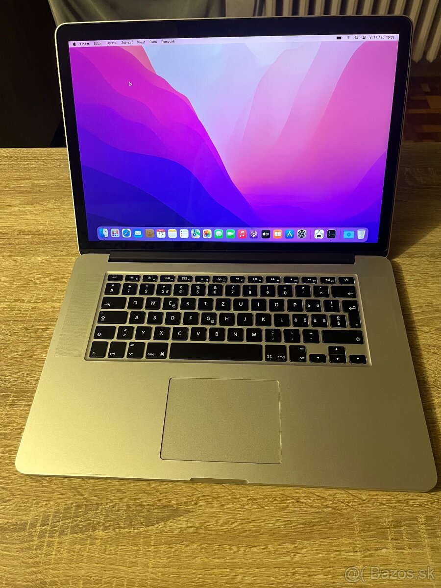MacBook Pro 15inch 2015 / 16GB/500GB Nova batéria TOP stav