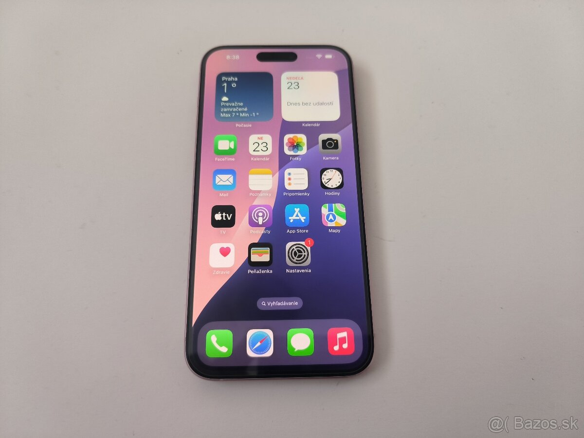 apple iphone 15 128gb Pink / Batéria 92%
