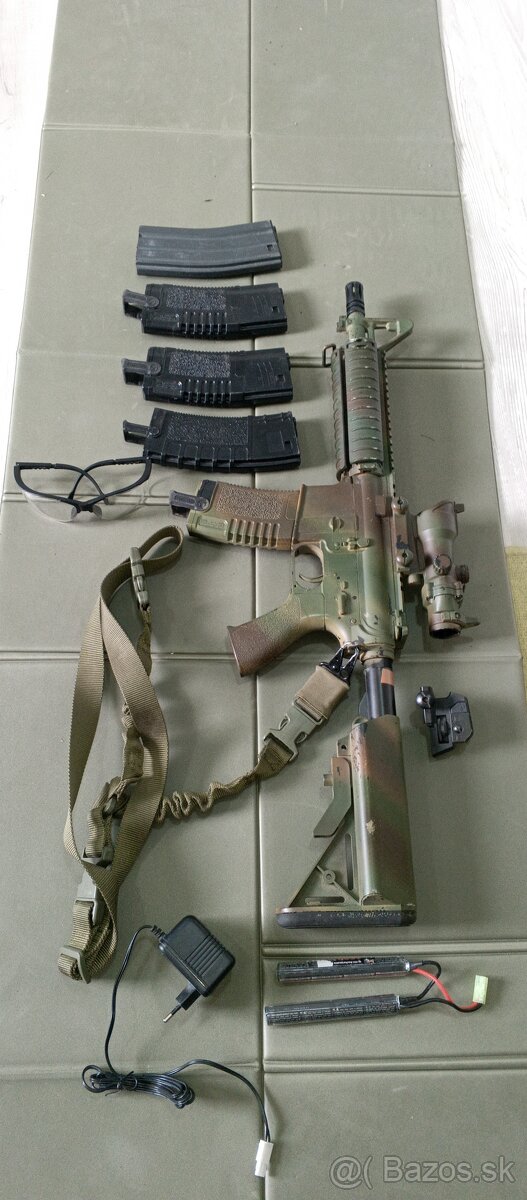 Predám G&G M4 Airsoftovú zbraň s doplnkami 390FPS
