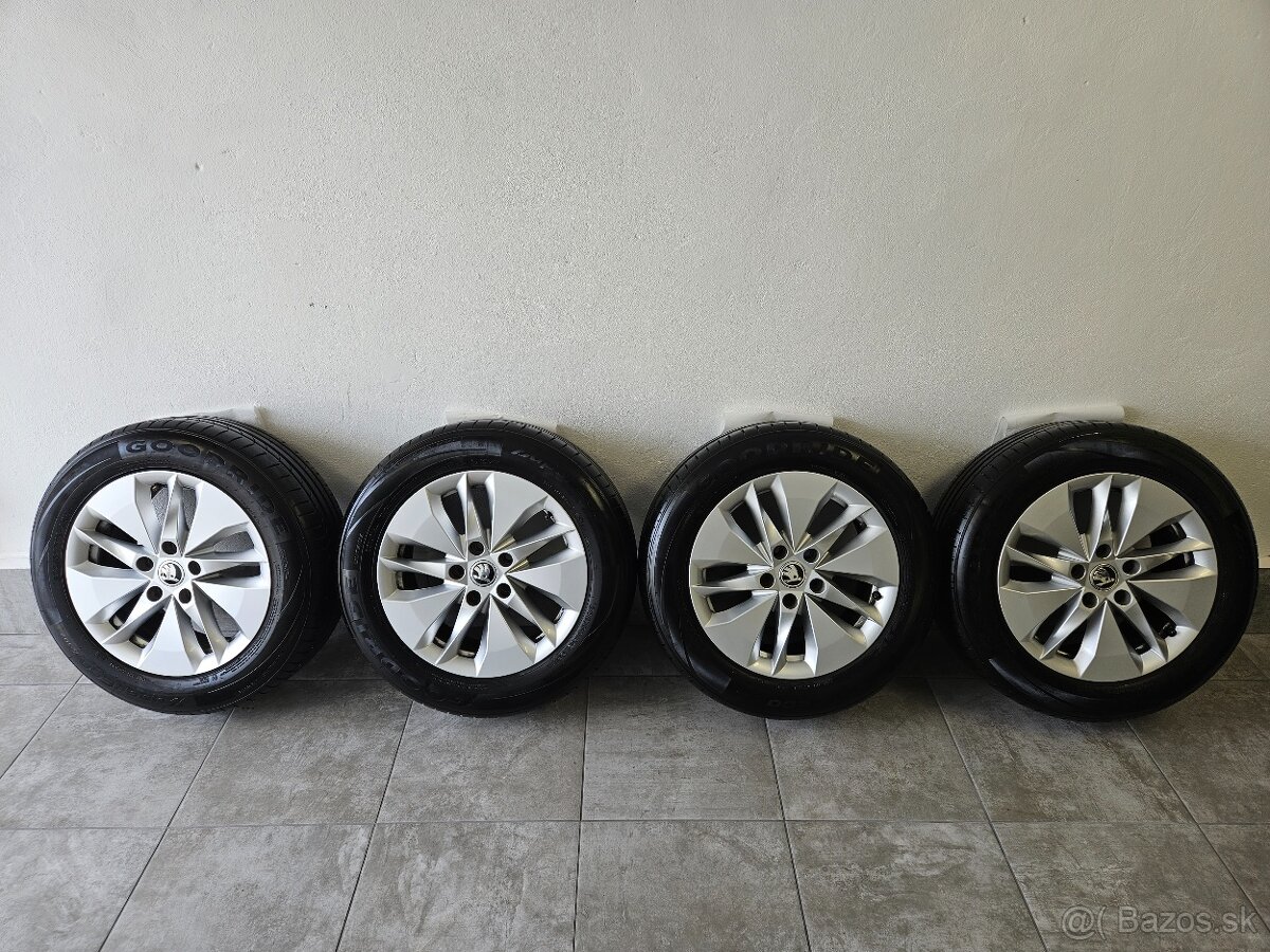 ‼️Alu disky Škoda Octavia 16" +☀️letné pneu 205/60 R16