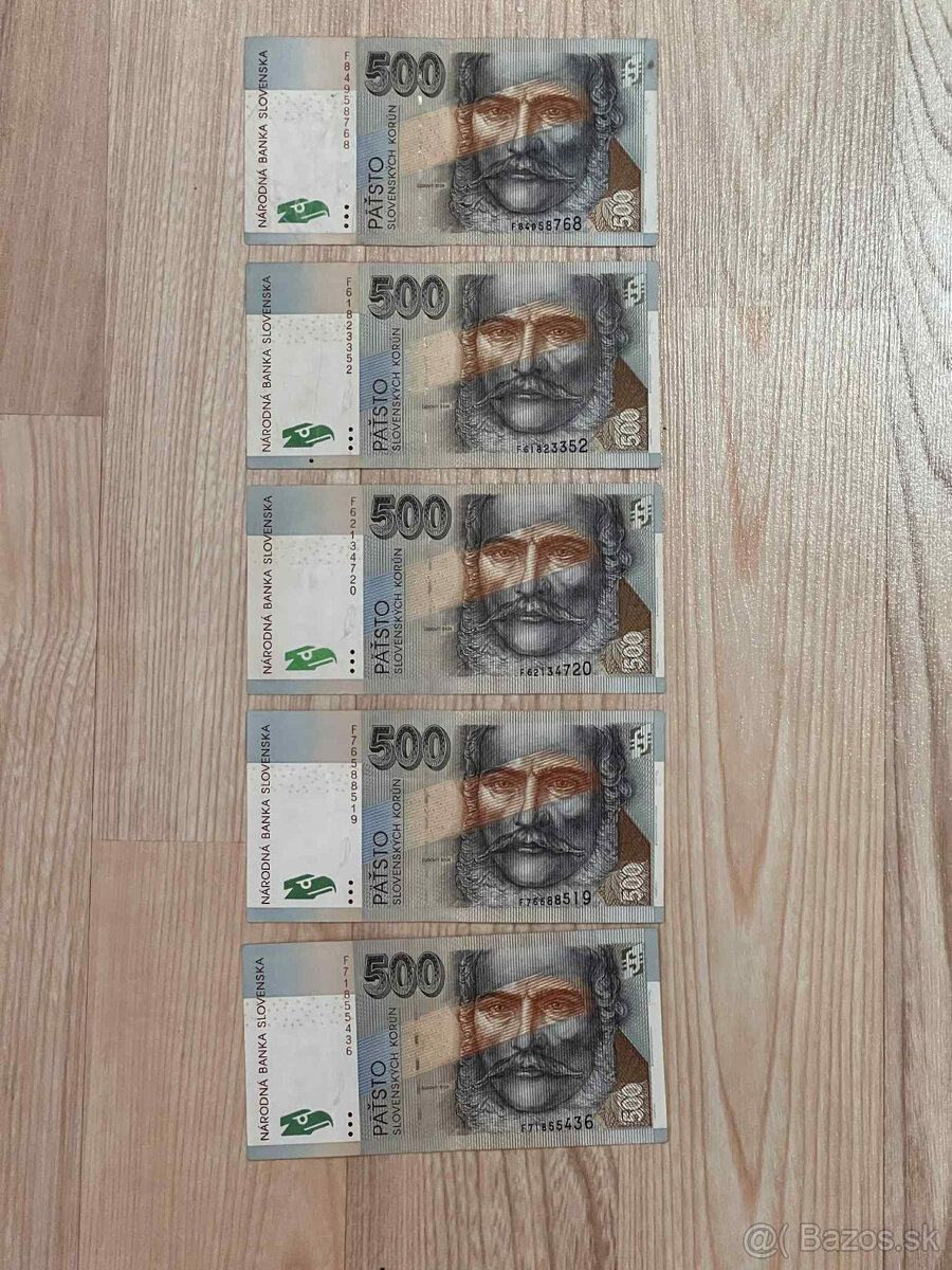 Slovenské bankovky 500 SK