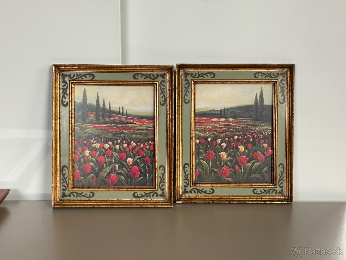 Obrazy - 2 druhy - tulipány alebo ovocie v mise