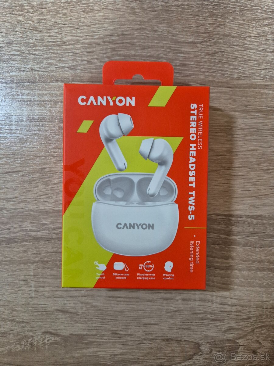 Bezdrôtové slúchadlá Canyon TWS-5 - nerozbalené