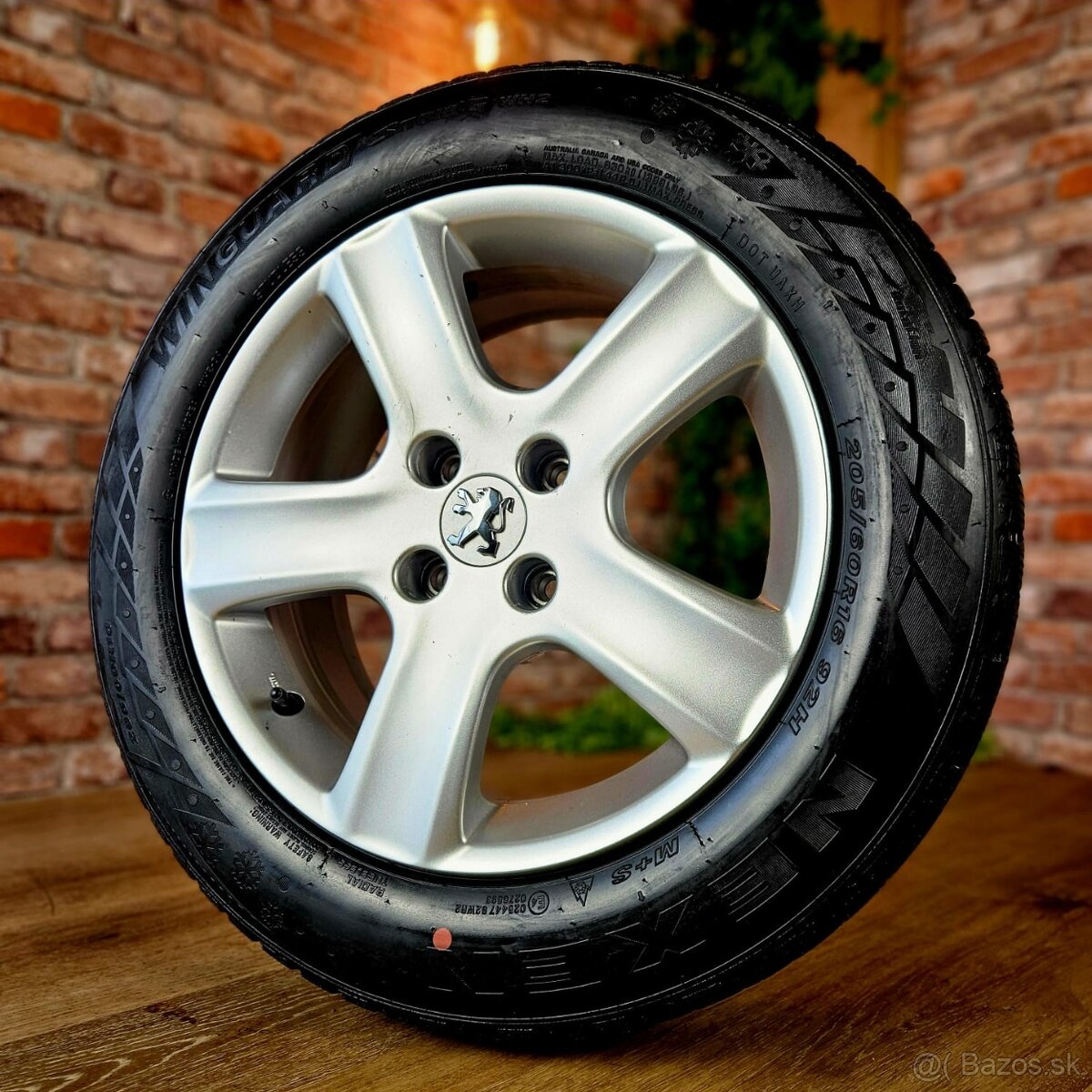 Alu R16 4x108 orig. PEUGEOT + ako nové zimné 205/60R16